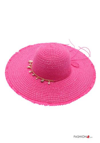 Sombrero con cadena con flecos con colgante