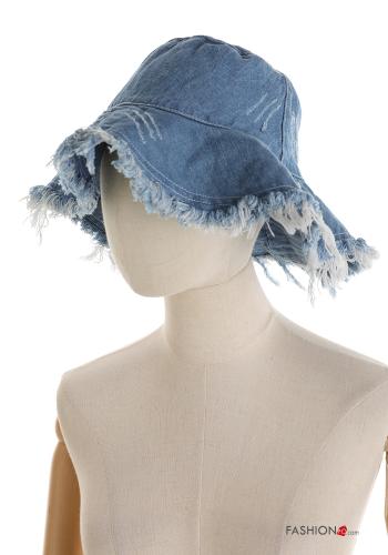 chapéu em Algodão denim com franja - ph 5