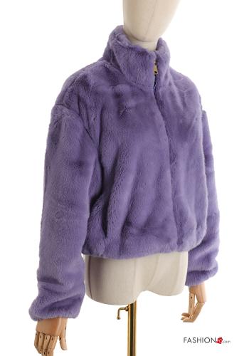 Faux Fur Coat with zip
