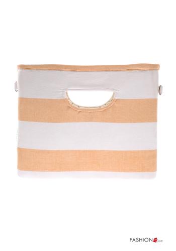 Borsa a mano in Cotone Fantasia ricamata con zip con tracolla - ph 3