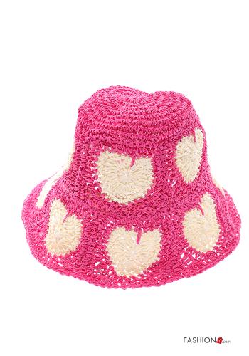 Sombrero estampado de corazón