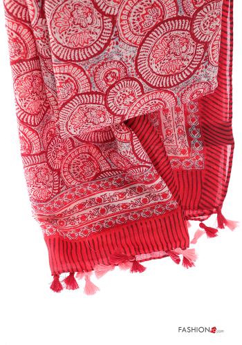 Patterned Scarf with fringe - ph 4