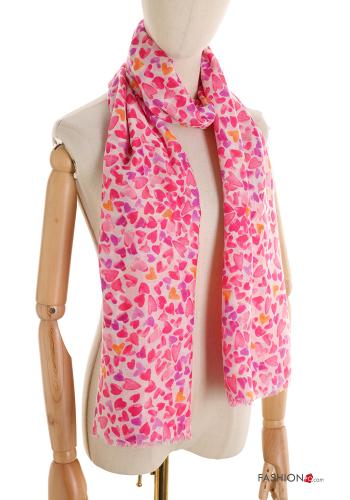 Bufanda estampado de corazón