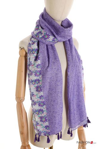 Floral Scarf with fringe