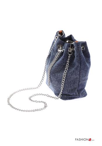 denim Cotton Bag with chain - ph 2