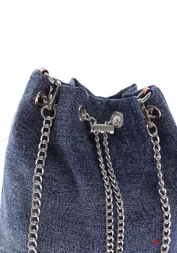 denim Cotton Bag with chain - ph 4