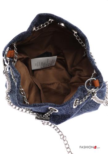 denim Cotton Bag with chain - ph 5