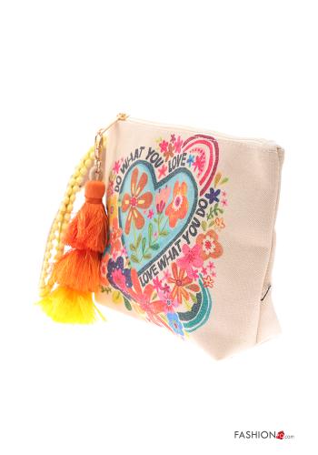 Pochette Fantasia stampata con zip con frange - ph 2