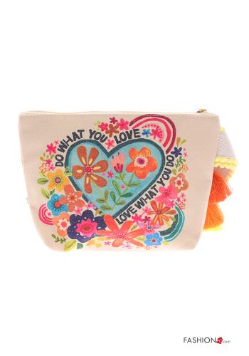 Pochette Fantasia stampata con zip con frange - ph 3