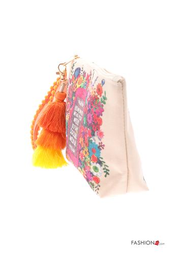 Bedrucktes Clutch mit Reißverschluss mit Fransen - ph 2