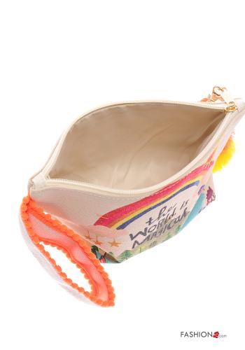 Pochette Fantasia stampata con zip con frange - ph 5