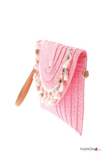 Bolso de mano con flecos con bandolera con cremallera - ph 2