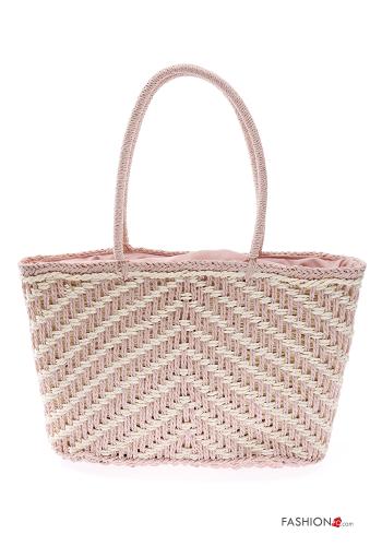 Borsa a spalla mare Fantasia righe con zip - ph 3