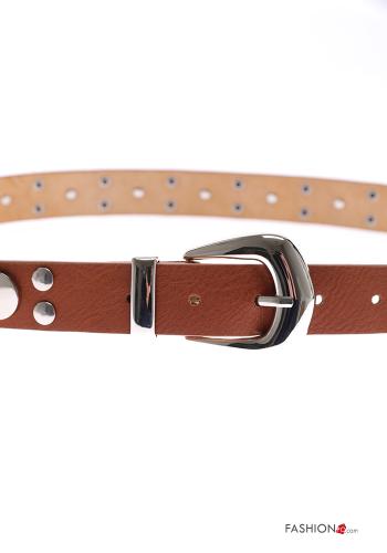 adjustable Genuine Leather Belt with studs - ph 2