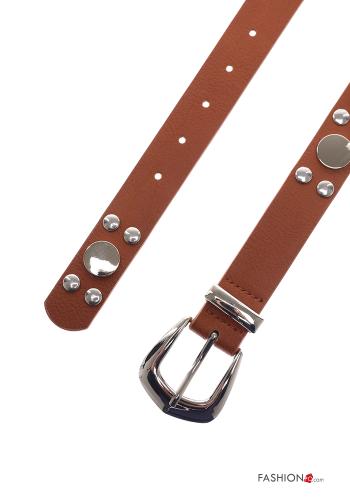 adjustable Genuine Leather Belt with studs - ph 3
