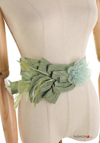 tulle Belt with elastic with feathers - ph 4