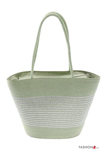 Sac lurex de plage avec fermeture éclair