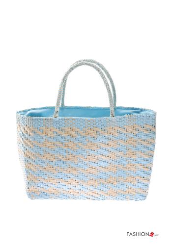 Houndstooth beach Bag with zip