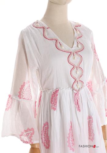 Paisley Muster Strandkleid aus Baumwolle - ph 4