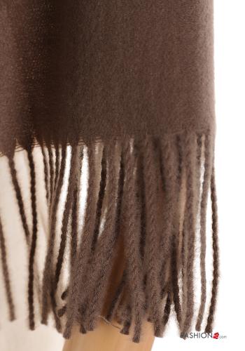 Besticktes Muster Schal mit Fransen - ph 4