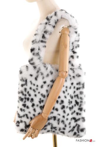 Animal print faux fur Shoulder bag - ph 2