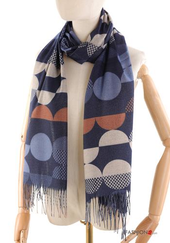 Sciarpa Fantasia geometrica con frange - ph 1