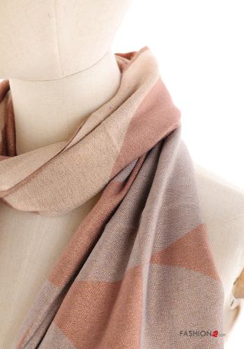 Geometric pattern Scarf with fringe - ph 2