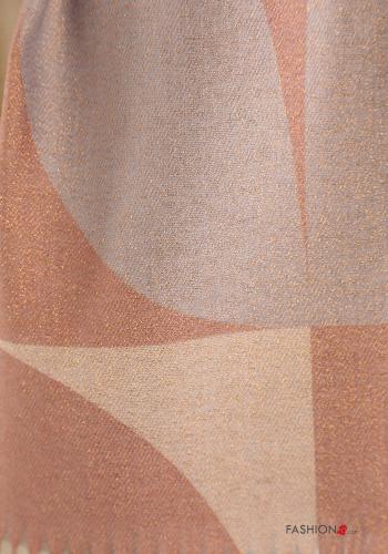 Geometric pattern Scarf with fringe - ph 3