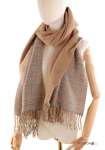 Bufanda Estampado mixto con flecos - ph 1