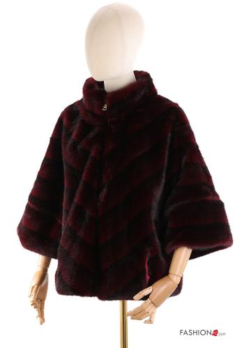 Chaqueta de Piel ecológica con cremallera manga tres cuartos - ph 1