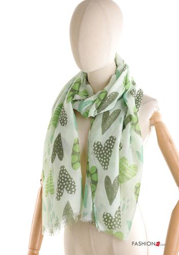 heart motif lurex Scarf - ph 1