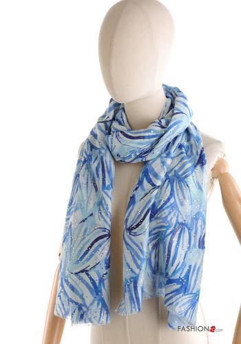 Abstract print lurex Scarf