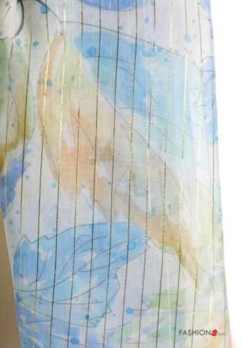 Sciarpa lurex Fantasia con foglie - ph 4