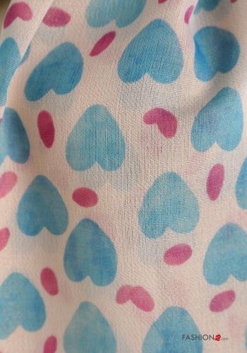 heart motif Scarf with fringe - ph 4