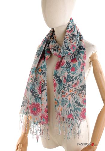 Floral Scarf with fringe - ph 1