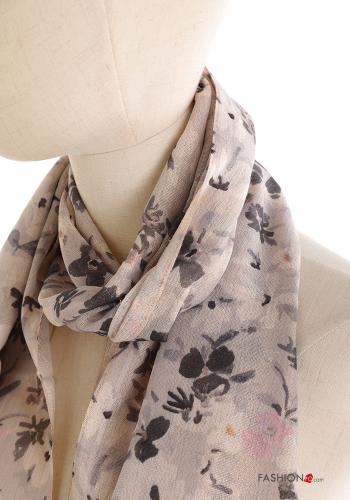 Sciarpa Fantasia floreale con frange - ph 2