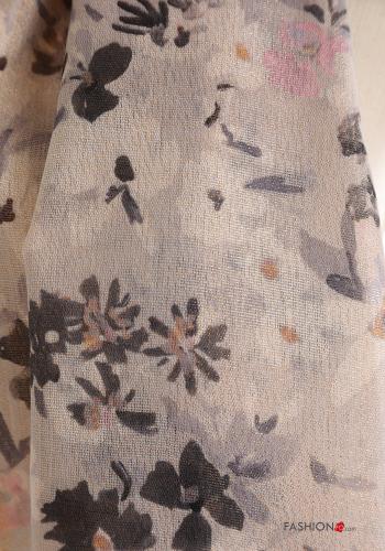 Sciarpa Fantasia floreale con frange - ph 4