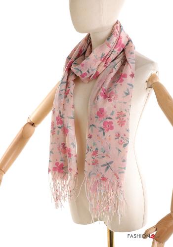 Sciarpa Fantasia floreale con frange - ph 1