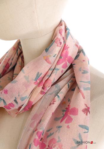 Sciarpa Fantasia floreale con frange - ph 2