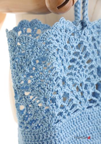 Borsa a spalla mare uncinetto Fantasia ricamata - ph 2