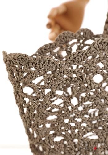 Bolso de playa crochet Patrón bordado - ph 2
