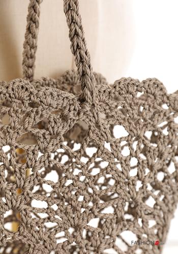 Bolso de playa crochet Patrón bordado - ph 3