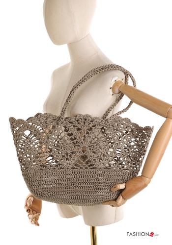 Bolso de playa crochet Patrón bordado - ph 5