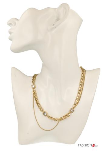 Collana regolabile con strass