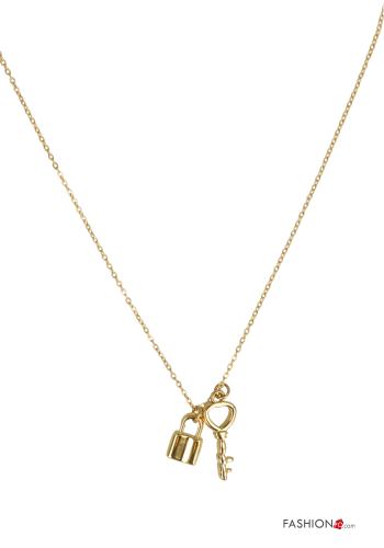 Printed adjustable Necklace with pendant - ph 4