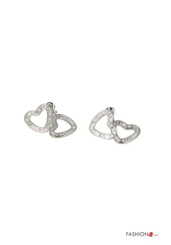 Orecchini Fantasia cuore con strass - ph 1