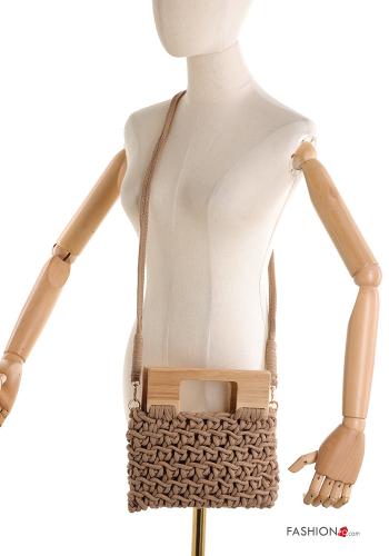 beach Cotton Handbag with shoulder strap - ph 5