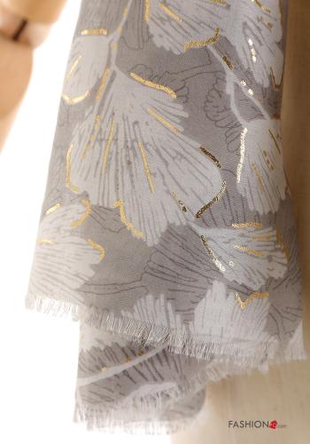 Blumenmuster Lurex Schal - ph 3