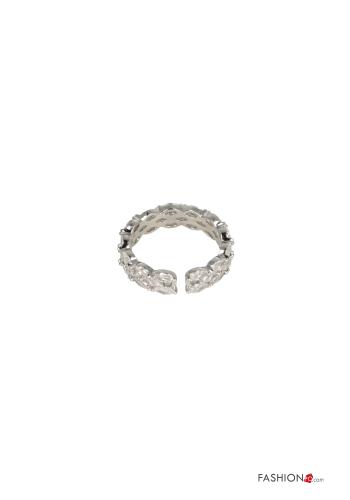 Anello regolabile con strass - ph 2