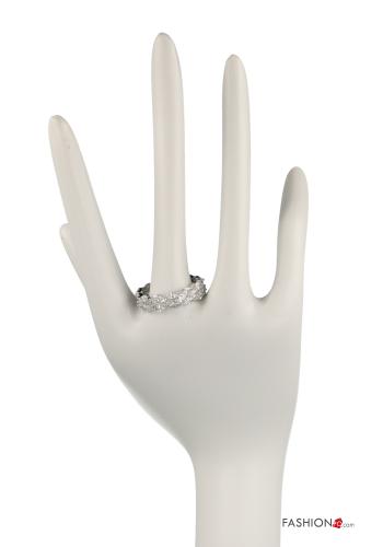 Anello regolabile con strass - ph 3